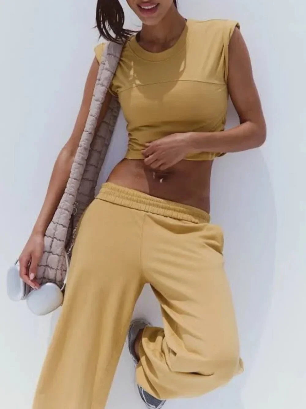 NWT Free People Hot Shot Crossover Set in Dried Palm